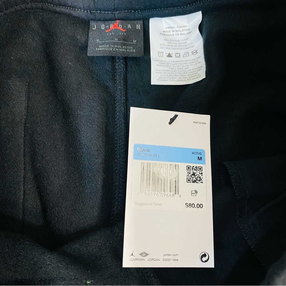 Nike 2018 Jordan x PSG Paris Saint Germain Fleece Pants Mens CK9643-010 M - Picture 7 of 12